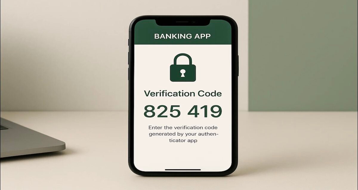 Smartphone showing secure banking login and FDIC-insured no-fee account protection – PersonalOne finance guide