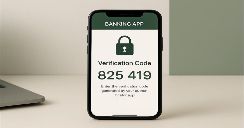 Smartphone showing secure banking login and FDIC-insured no-fee account protection – PersonalOne finance guide
