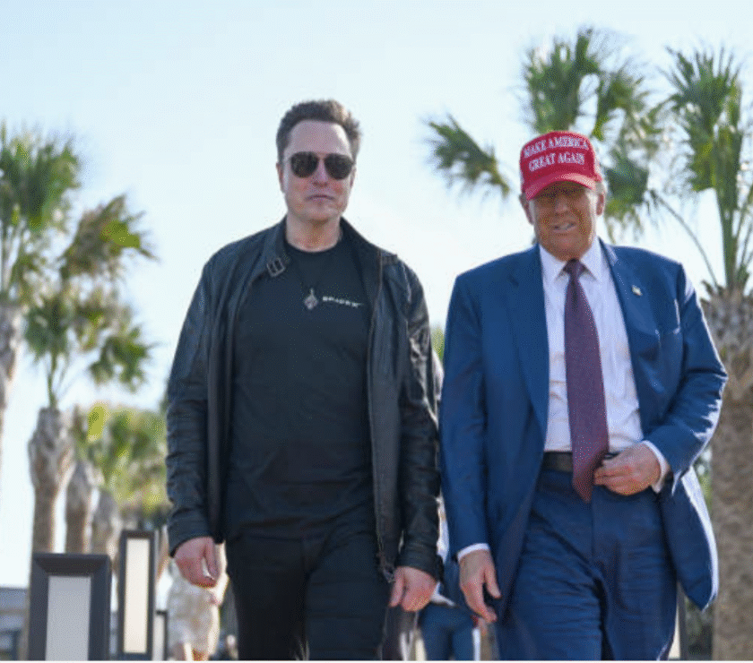 Trump and Musk at Maralago, Florida.