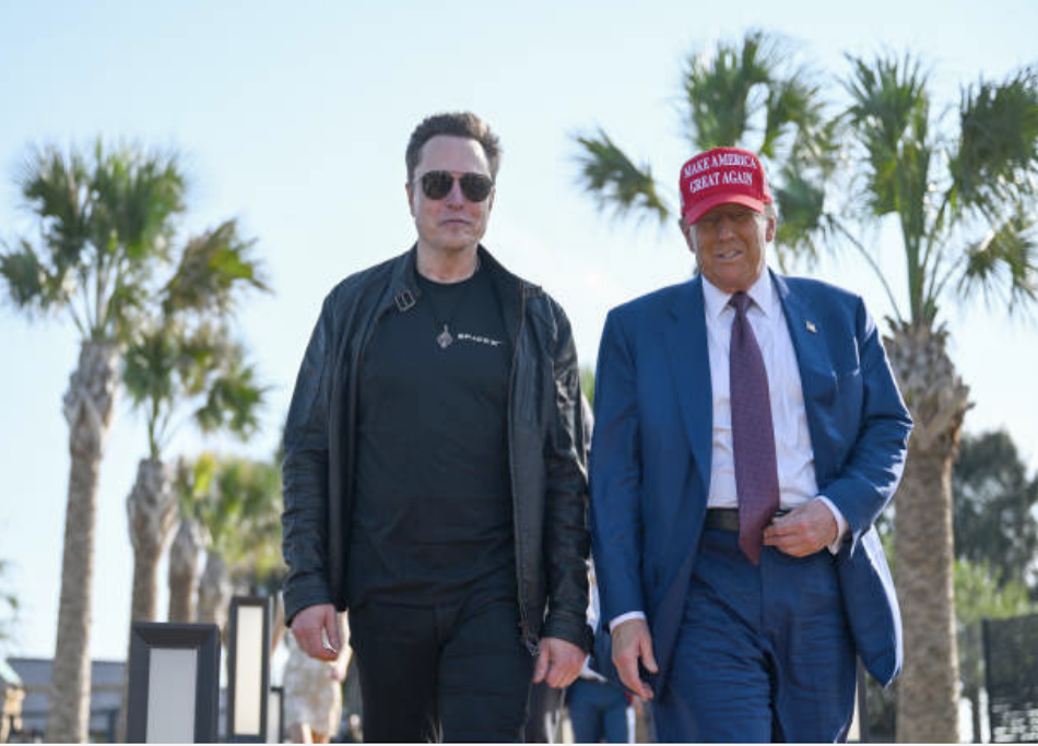 Trump and Musk at Maralago, Florida.