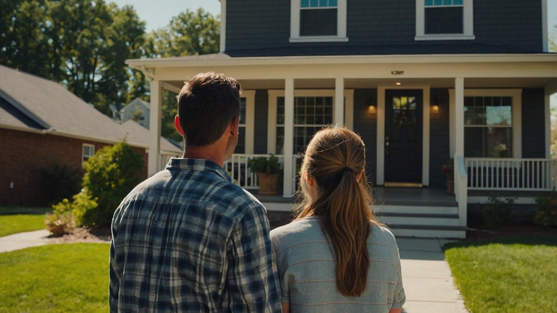 First-Time Homebuyer couple looking at potential home.