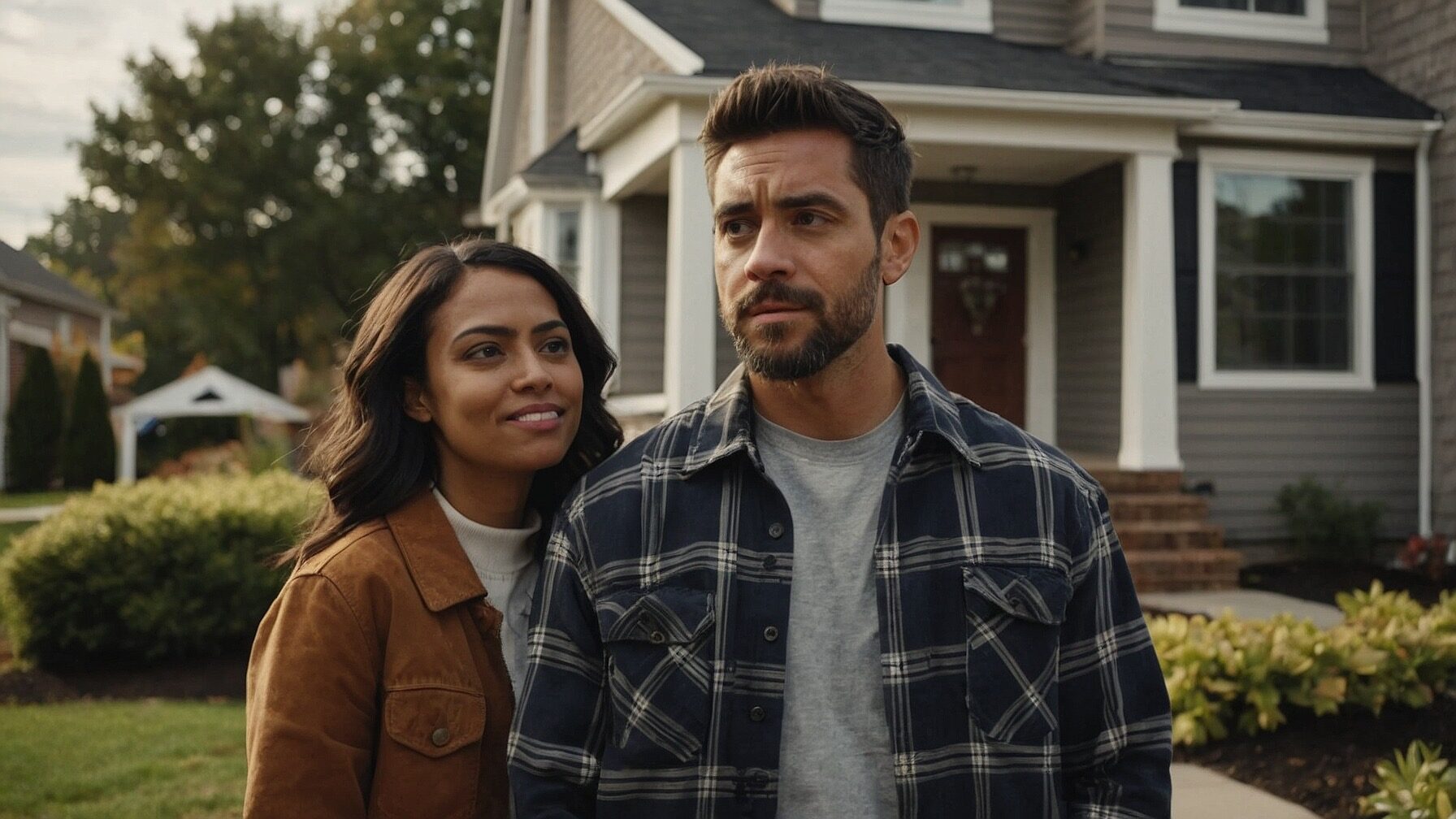 A couple looking for a home loan.