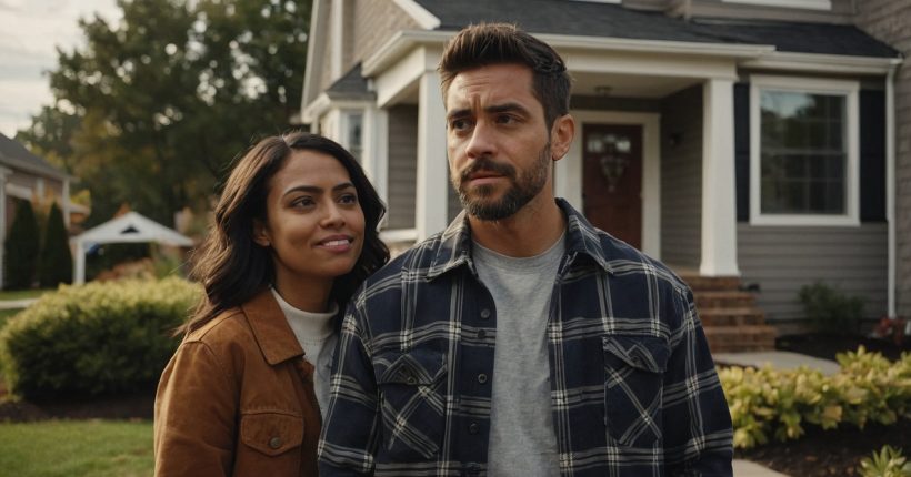 A couple looking for a home loan.