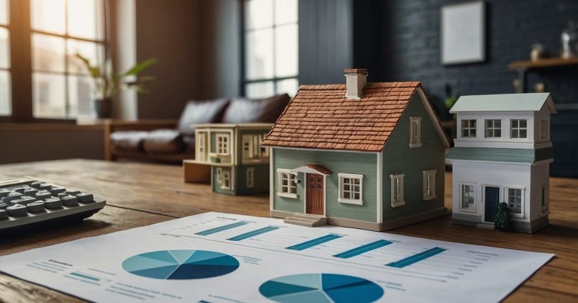 Infographic showing different mortgage refinancing options and comparison chart.