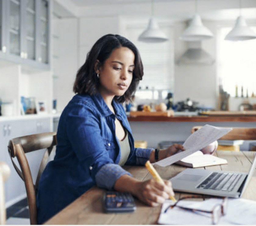 Stay-at-home mom working on her remote business