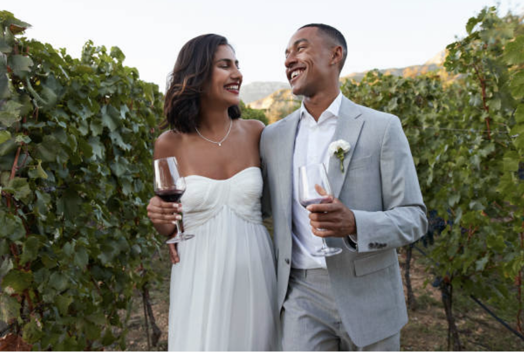 Young adults getting married and planning retirement savings strategies