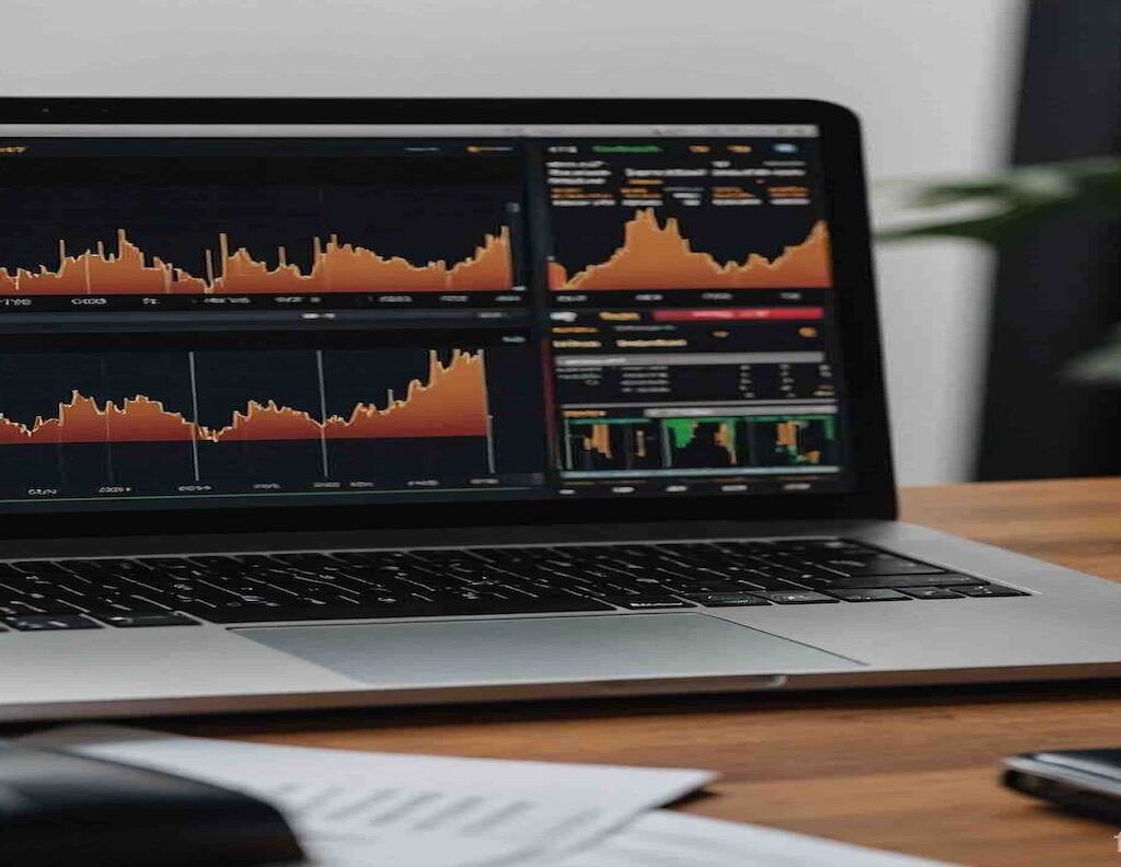 A person analyzing their investment portfolio on a laptop.