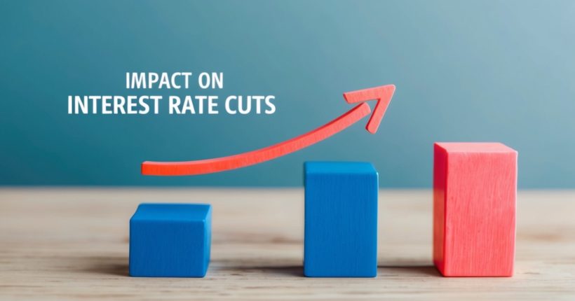 Chart showing the impact of tariffs on market trends and interest rate cuts