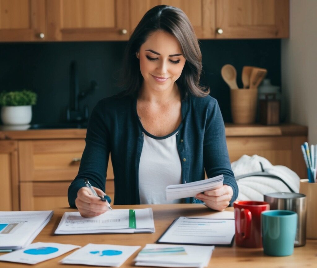 Budgeting basics illustration with charts and graphs showing financial planning and money management.