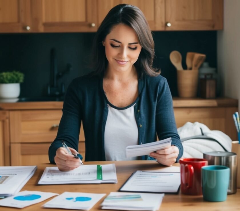 Budgeting basics illustration with charts and graphs showing financial planning and money management.