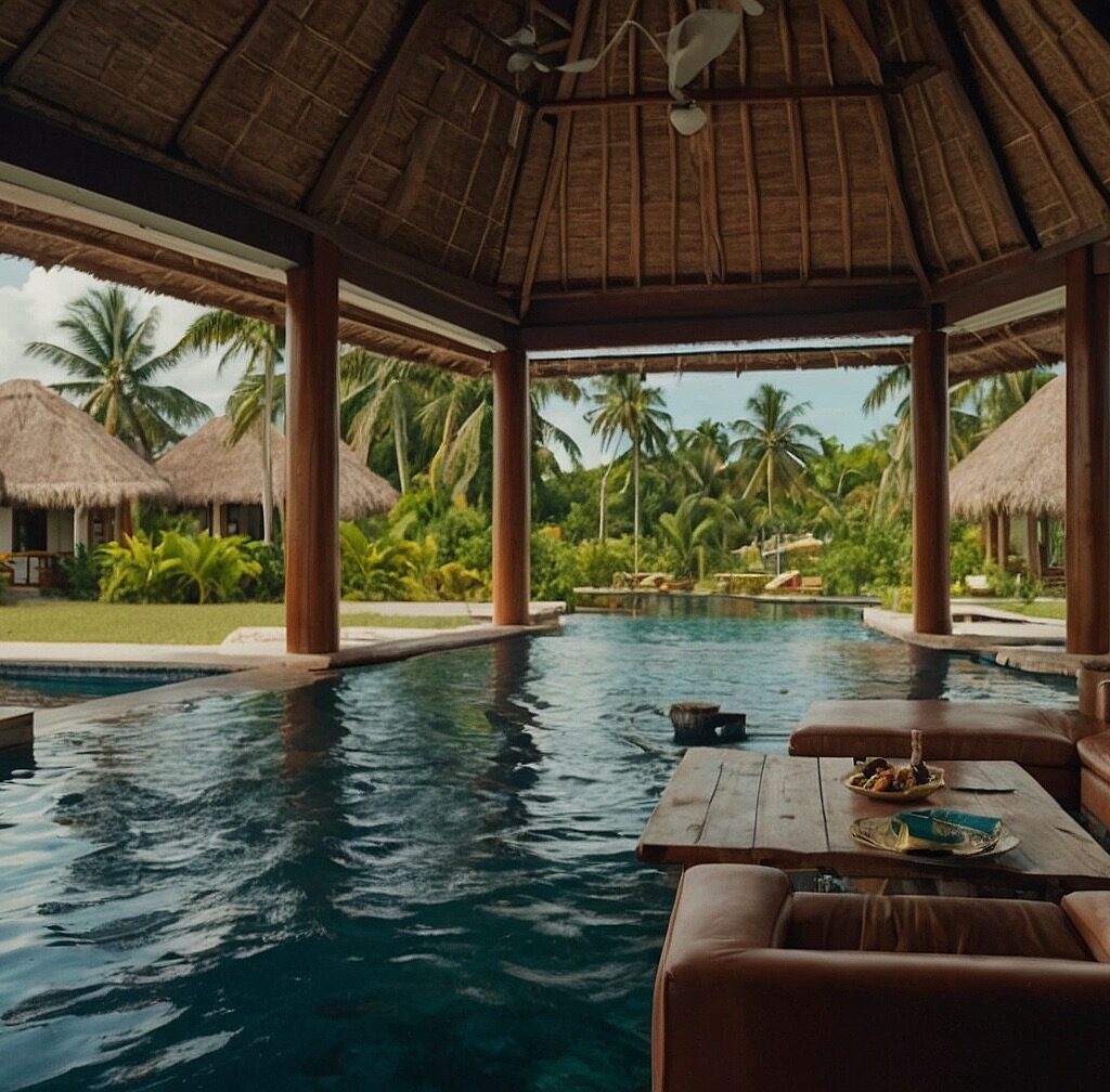 Room in a resort for people who went from broke to wealthy in Belize