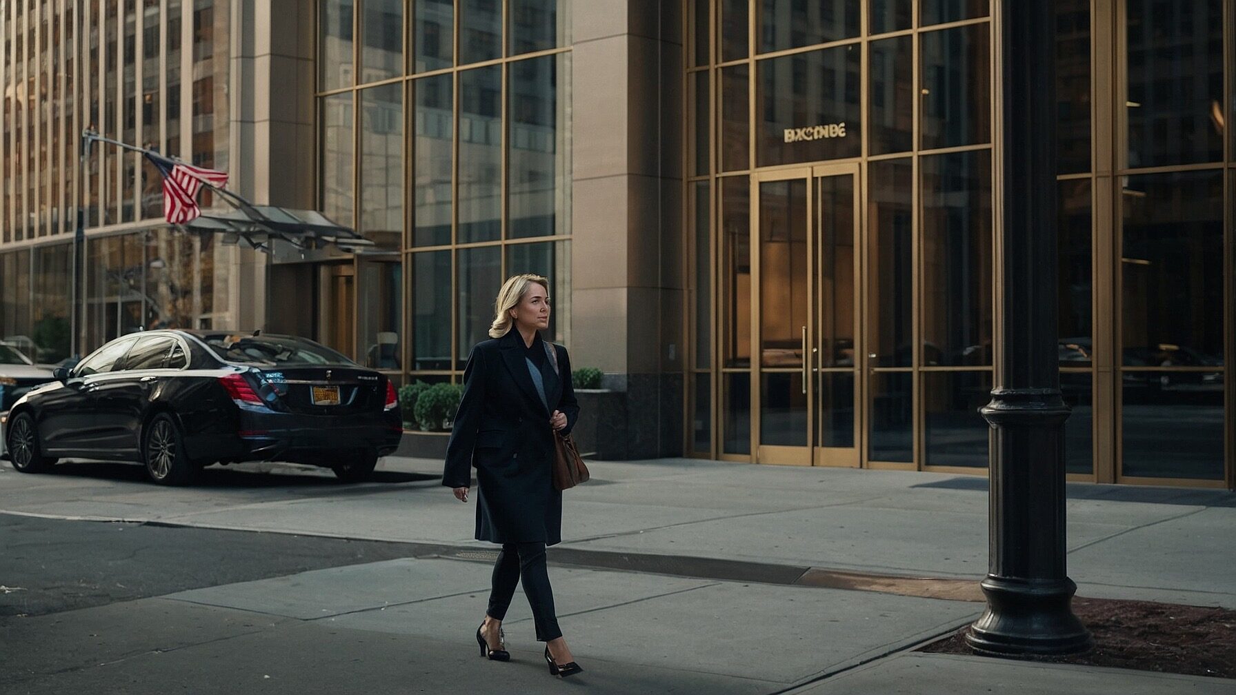 Woman walks into an office building seeking personal loans
