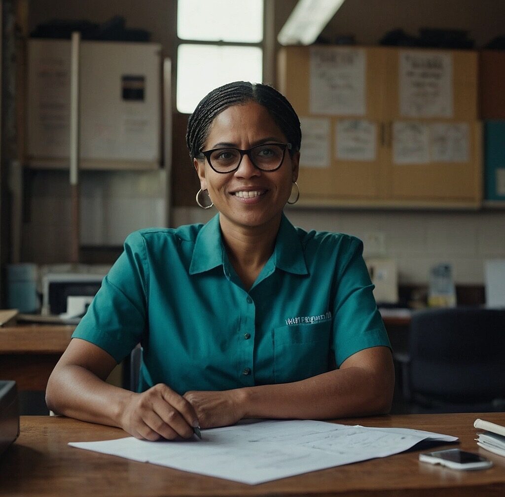 Social Service Manager at work in her community.