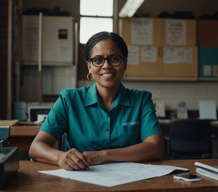 Social Service Manager at work in her community.