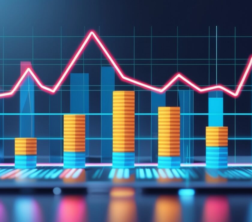 Digital savings dashboard showing progress toward money goals