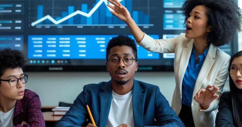 Young adult in a build habits - budgeting class at company – "7 Powerful Financial Moves for 20-Somethings
