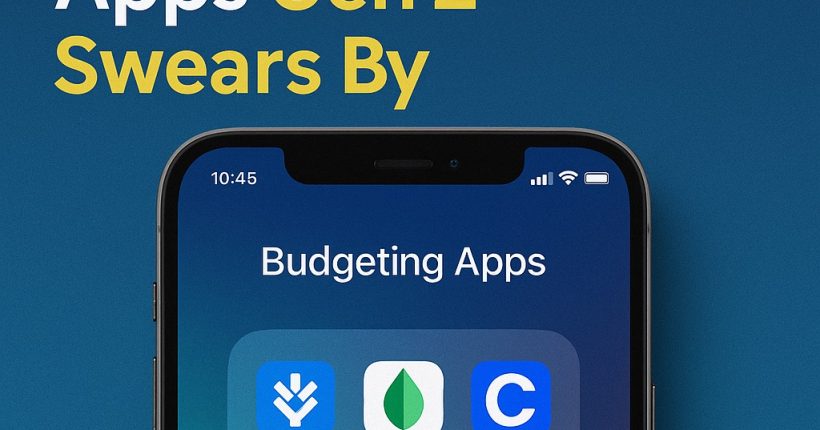 FinTech budgeting apps interface on smartphone screen