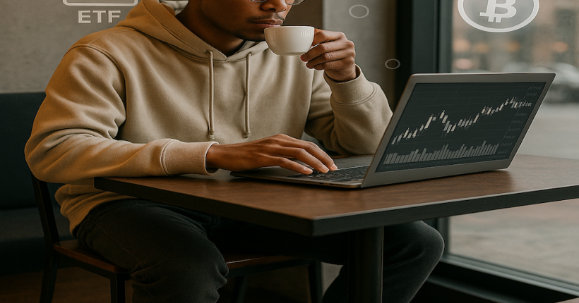 Young investor using app to learn investing for beginners