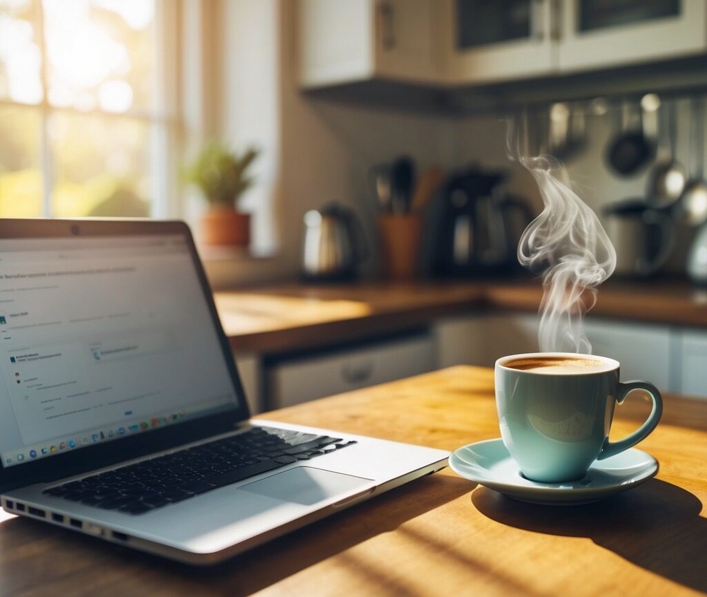 IRS tax brackets explained and showing laptop on table with hot coffee