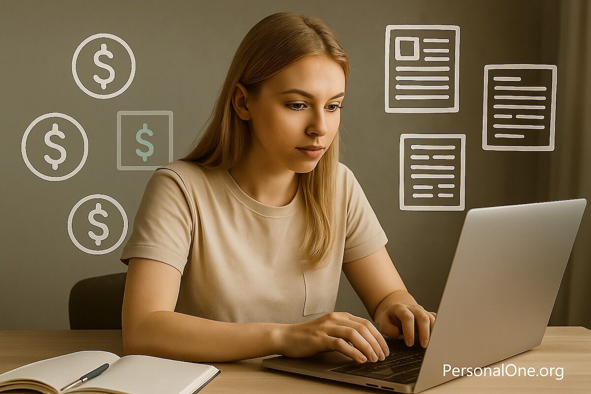 Gen Z Saving her money using a budgeting app