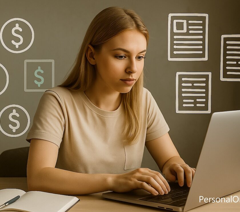 Gen Z Saving her money using a budgeting app