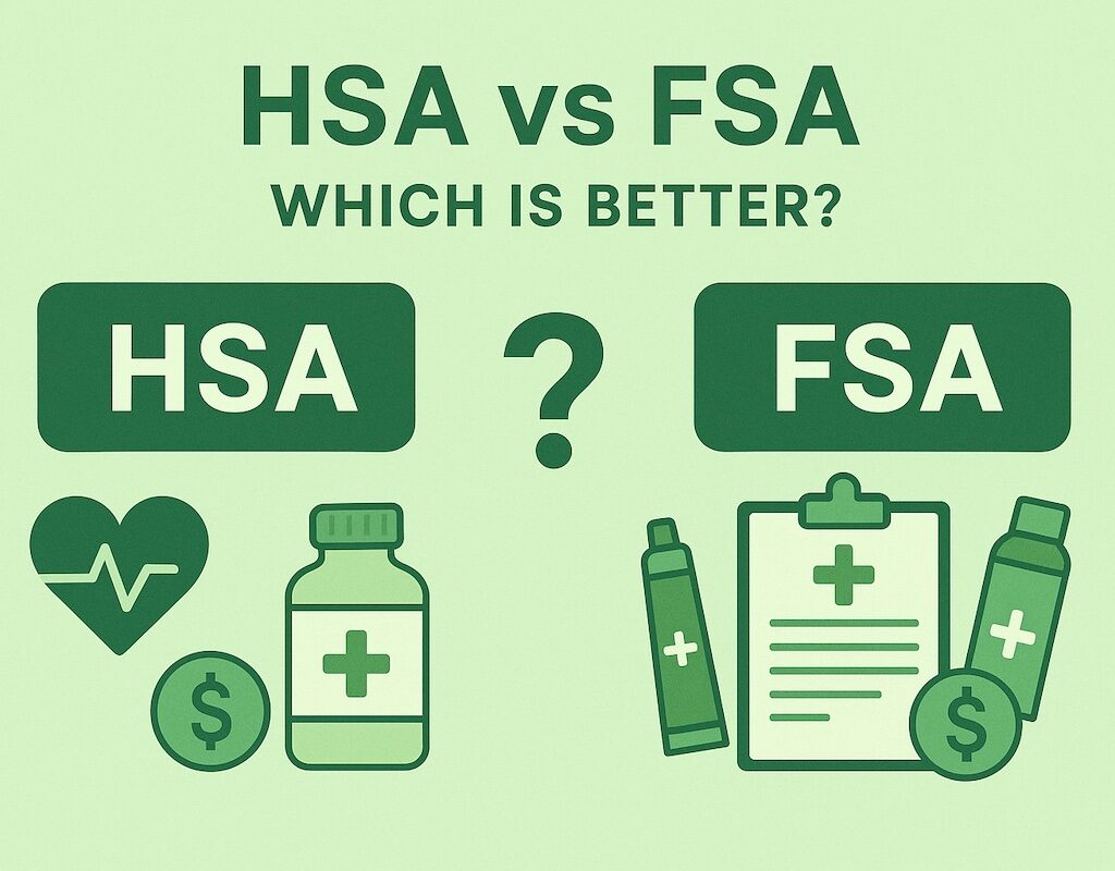 Side-by-side comparison of HSA and FSA benefits chart