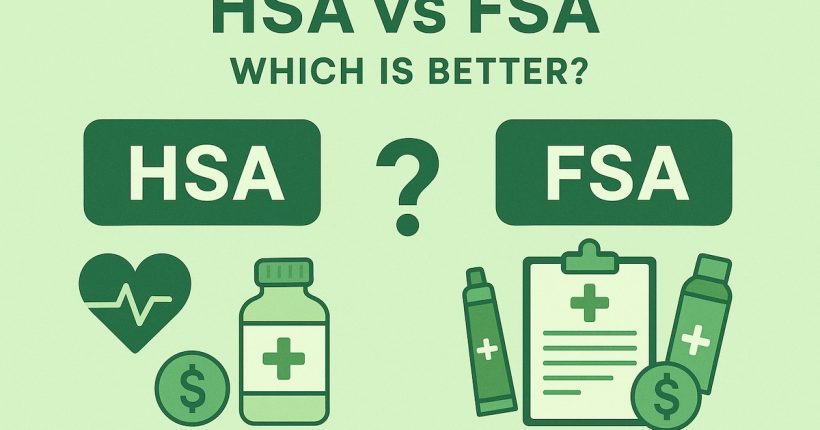 Side-by-side comparison of HSA and FSA benefits chart