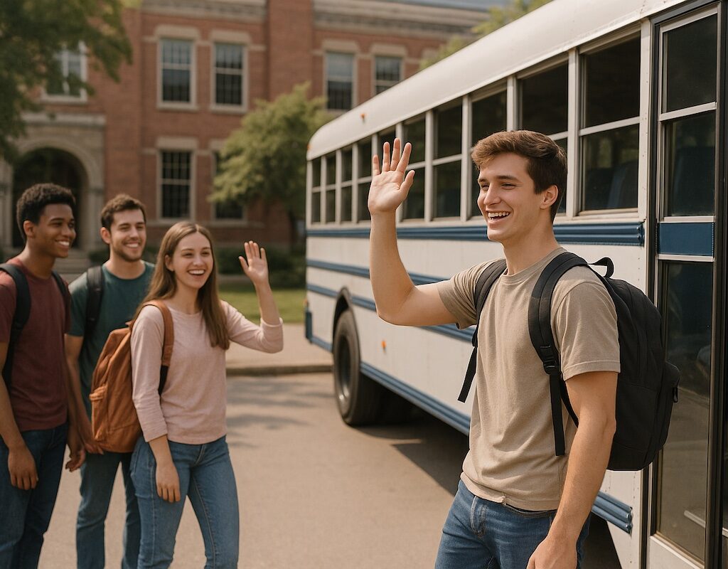College students leaving school for summer vacation with student loan lnterest looming
