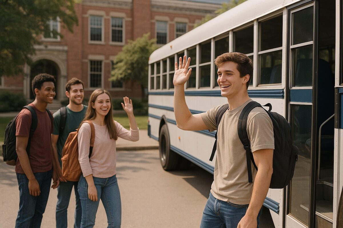 College students leaving school for summer vacation with student loan lnterest looming