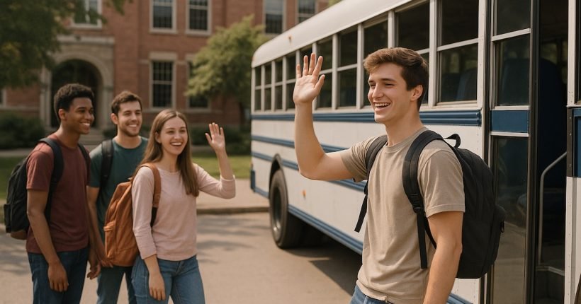 College students leaving school for summer vacation with student loan lnterest looming