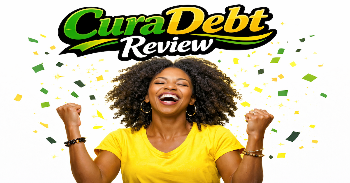 A woman tries CuraDebt review debt relief service dashboard