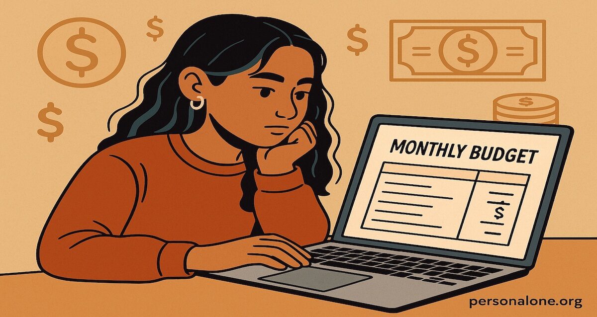Woman reading your paycheck is not the problem budgeting