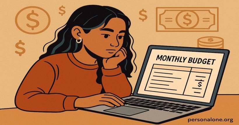 Woman reading your paycheck is not the problem budgeting