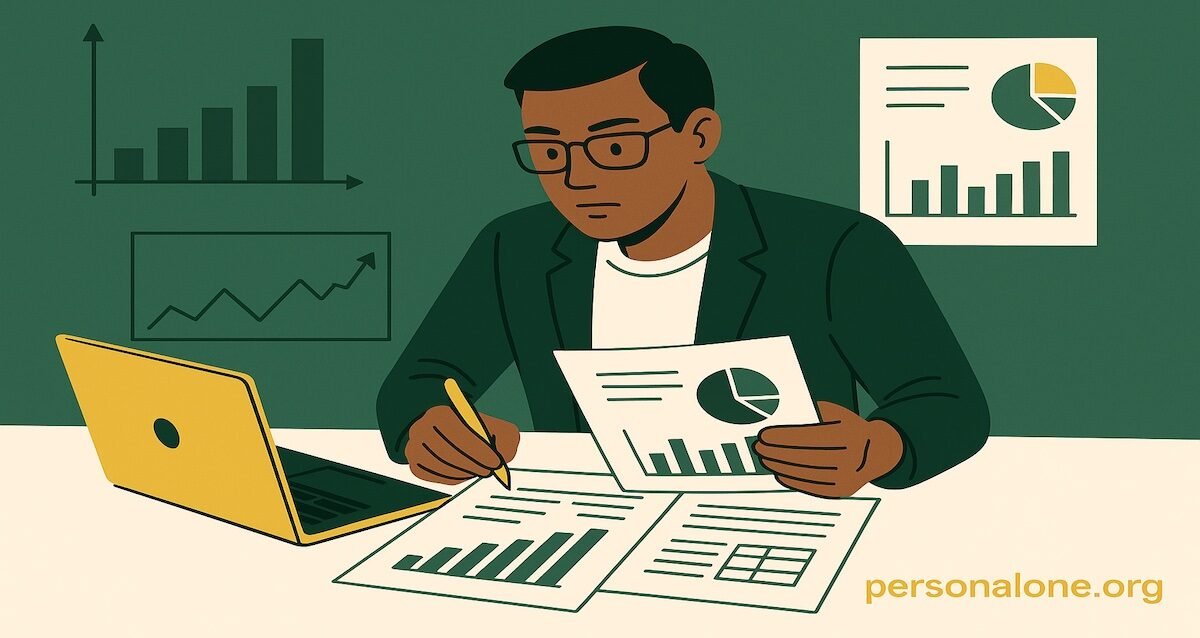 financial analyst working on charts and salary data — skills, degrees, and certifications explained