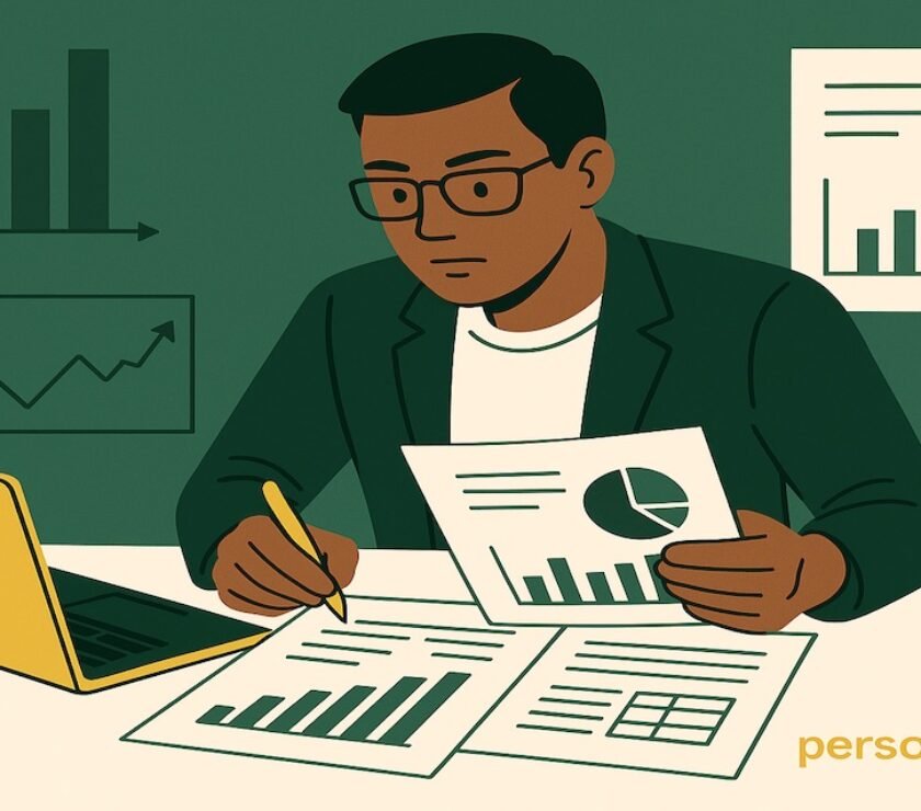 financial analyst working on charts and salary data — skills, degrees, and certifications explained