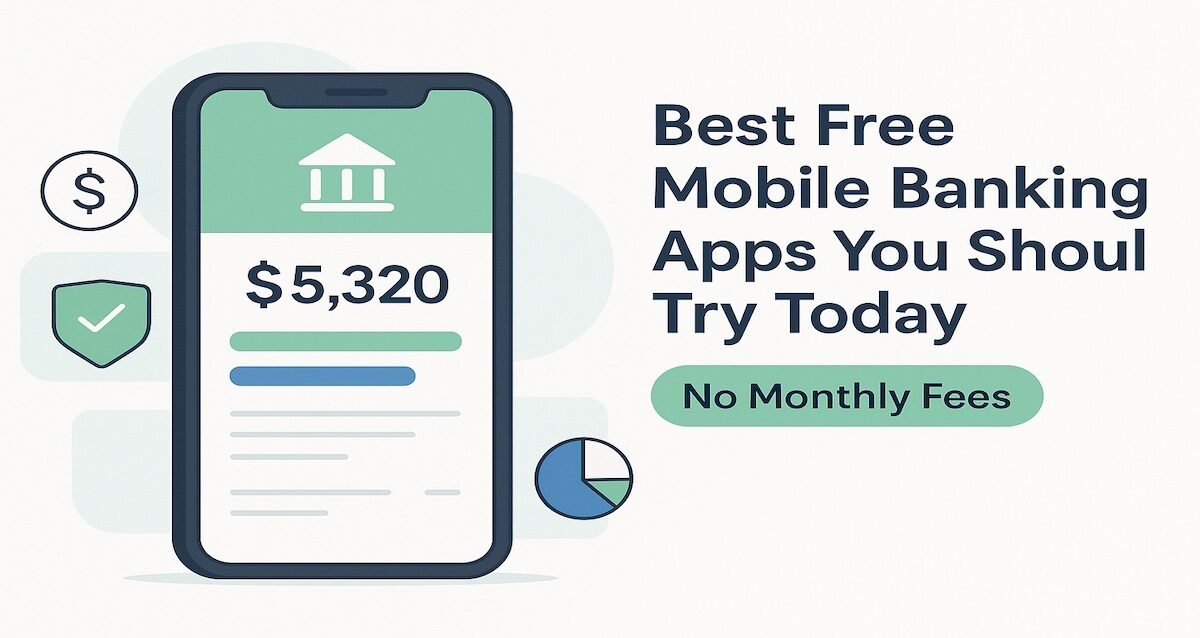 user managing finances on smartphone using free mobile banking apps