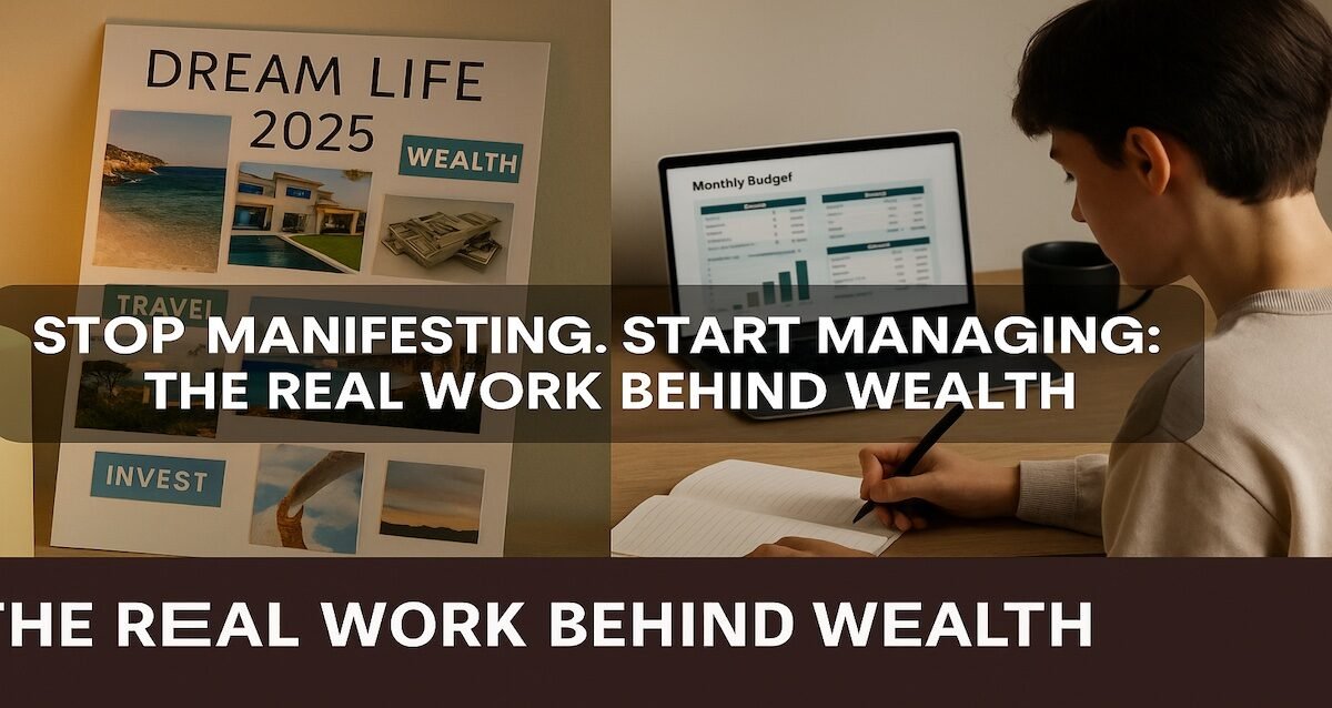 Person applying wealth management mindset through budgeting and self-reflection
