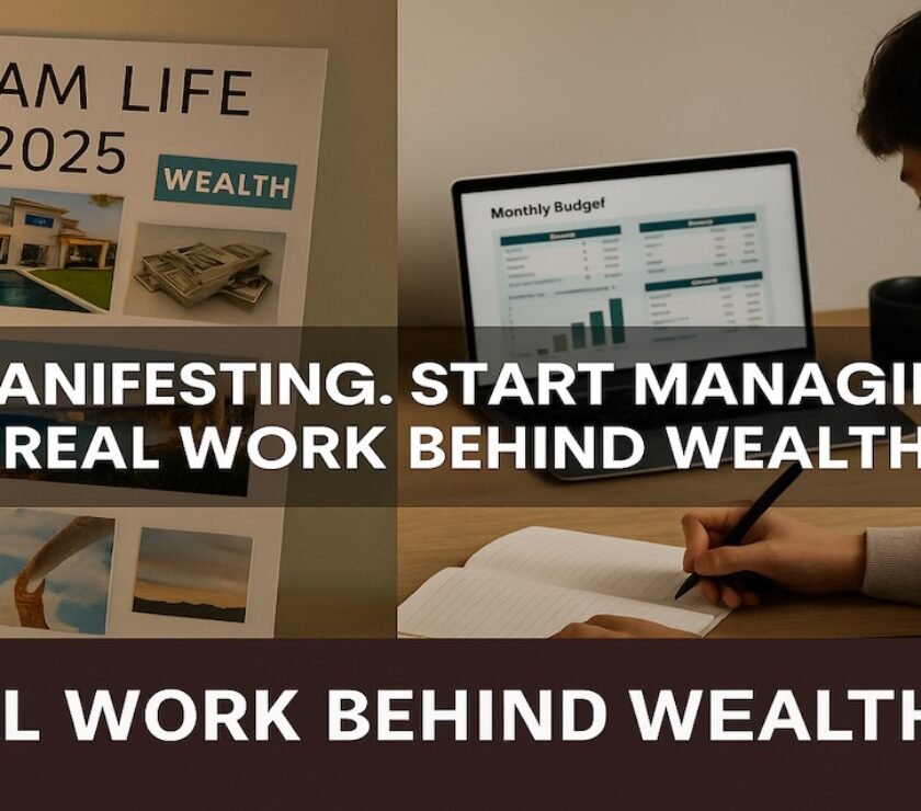 Person applying wealth management mindset through budgeting and self-reflection