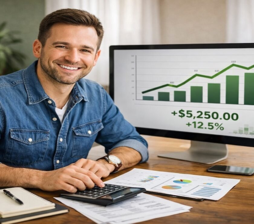 Professional career progression showing person upgrading from basic to premium banking services as income grows with banker consultation