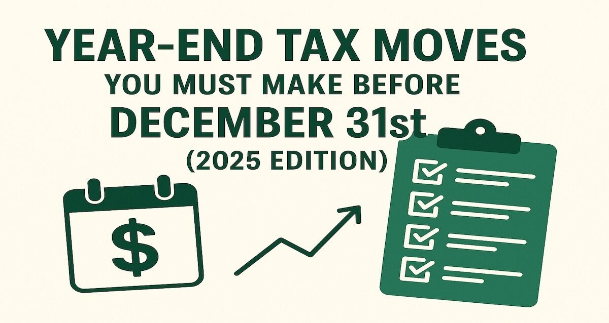 Year-End Tax Moves: 2025 Tax Strategies to Do Now