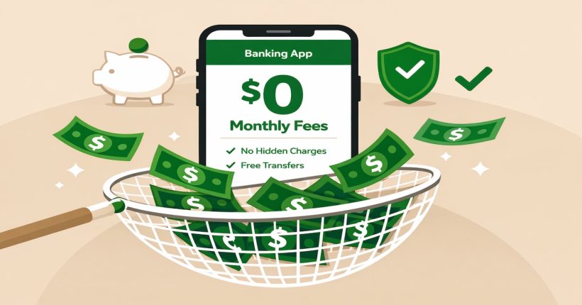 Banks with no monthly fees comparison chart showing top 10 free checking accounts for 2026 with zero maintenance charges