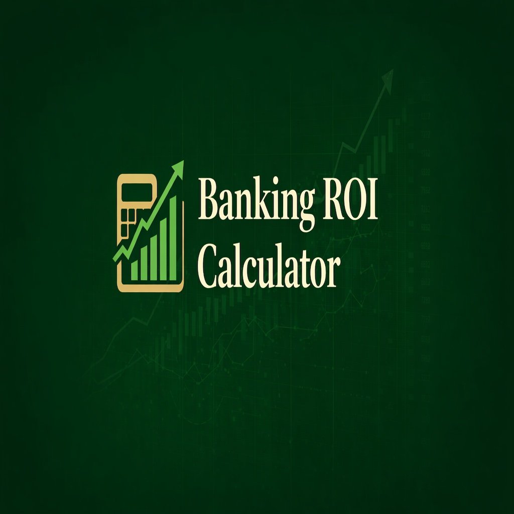 Banking ROI calculator showing how different interest rates impact savings growth and total earnings over time