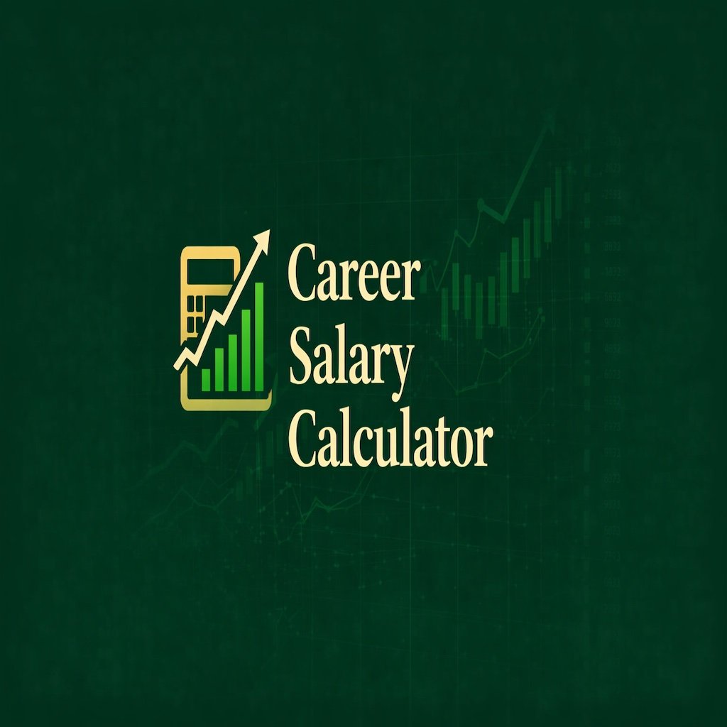 Career salary calculator estimating expected pay based on job title, location, experience level, and industry