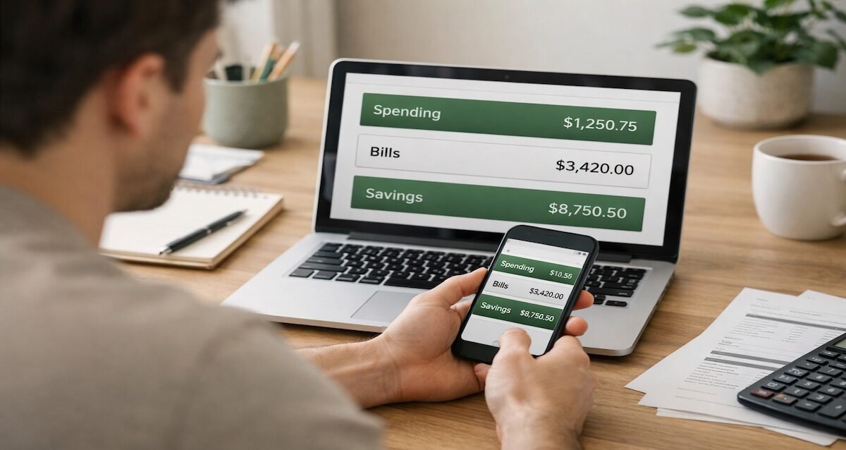 Using multiple bank accounts to separate spending, bills, and savings for better budgeting and financial organization