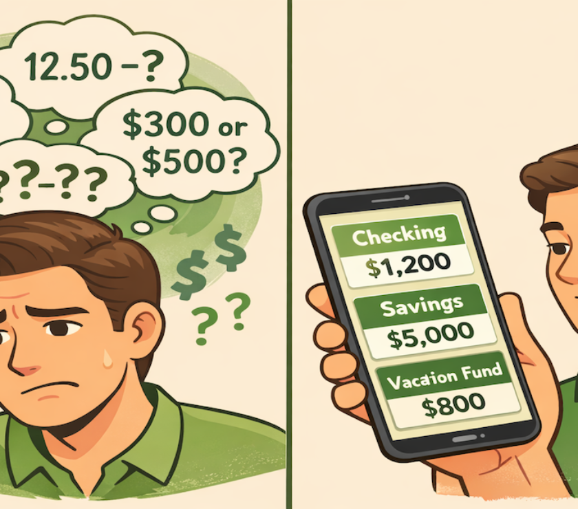 Comparison of mental accounting confusion versus clarity from physical account separation
