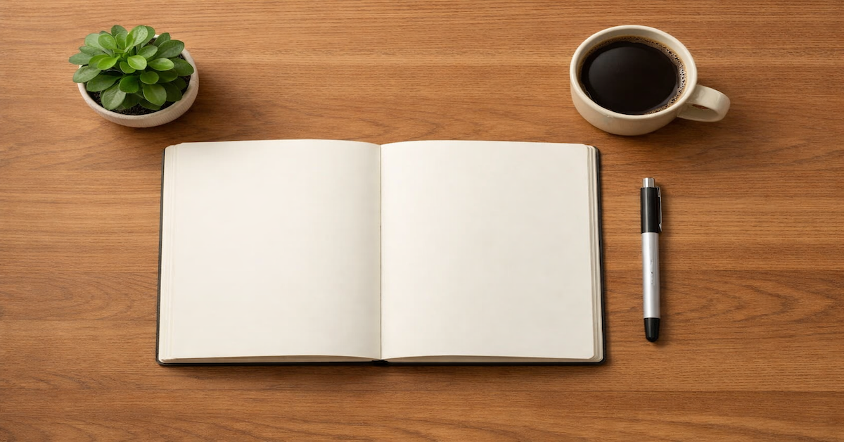 Open notebook on a clean desk representing the first step to building a personal budget foundation