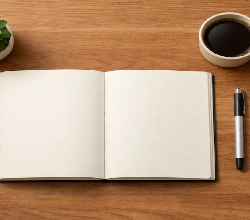Open notebook on a clean desk representing the first step to building a personal budget foundation
