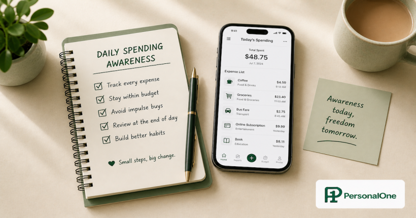 daily spending habit system using simple checklist and tracking method