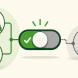 A toggle switch showing fixed expenses set to automatic and discretionary spending set to manual, representing what to automate versus keep manual